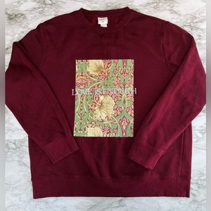 Morris & Co x H&M “Love Is Enough” Sweatshirt Large Floral 2018 Collab RARE